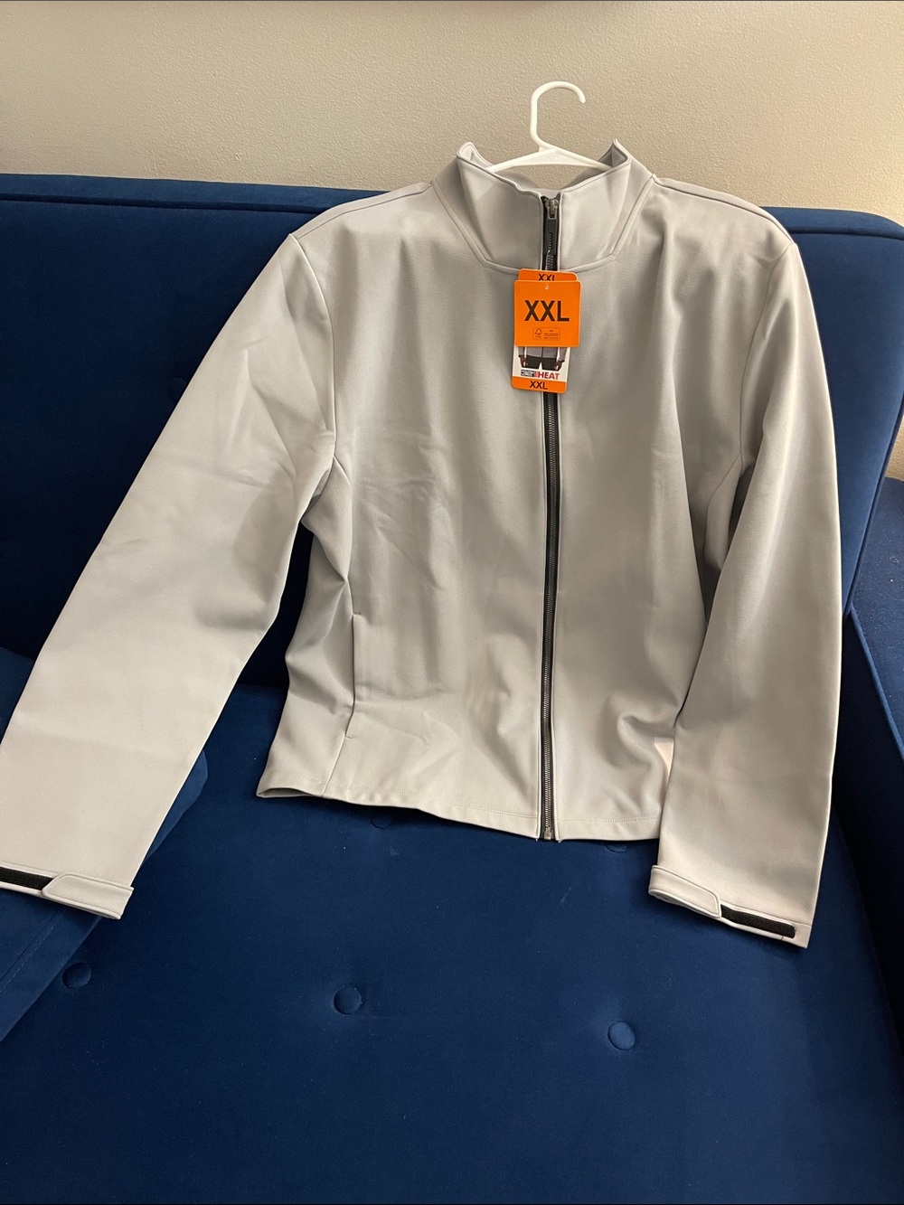 NWT light gray zipper jacket size XXL
